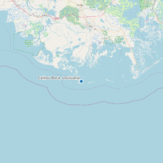 Map of Caillou Boca, Louisiana Tide Prediction Station
