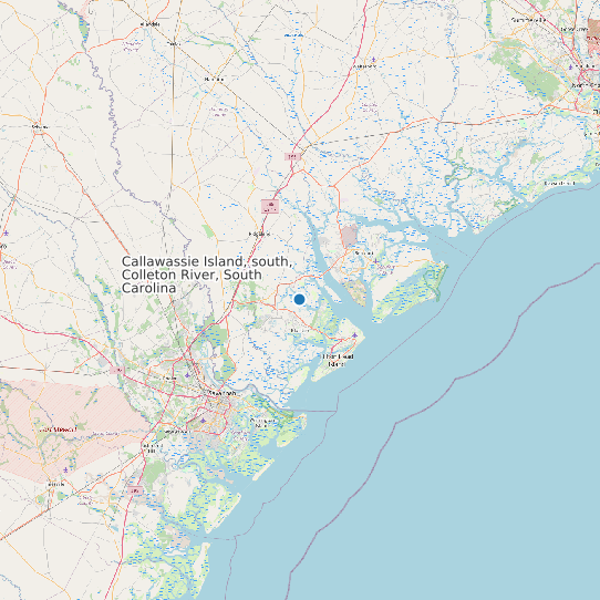 Callawassie Island, south, Colleton River, South Carolina map