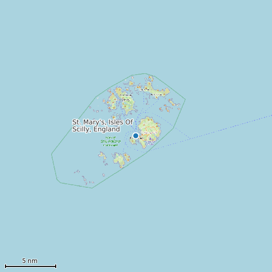 Map of St. Mary's, Isles Of Scilly, England Tide Prediction Station