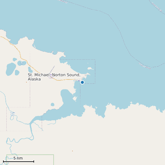 Map of St. Michael, Norton Sound, Alaska Tide Prediction Station
