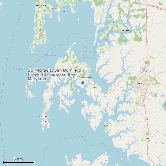 Map of St. Michaels, San Domingo Creek, Chesapeake Bay, Maryland Tide Prediction Station