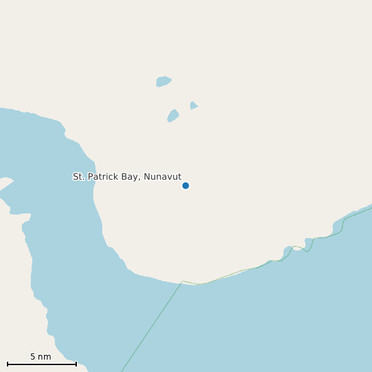 Map of St. Patrick Bay, Nunavut Tide Prediction Station