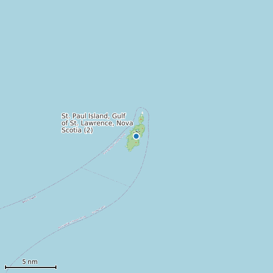 Map of St. Paul Island, Gulf of St. Lawrence, Nova Scotia (2) Tide Prediction Station