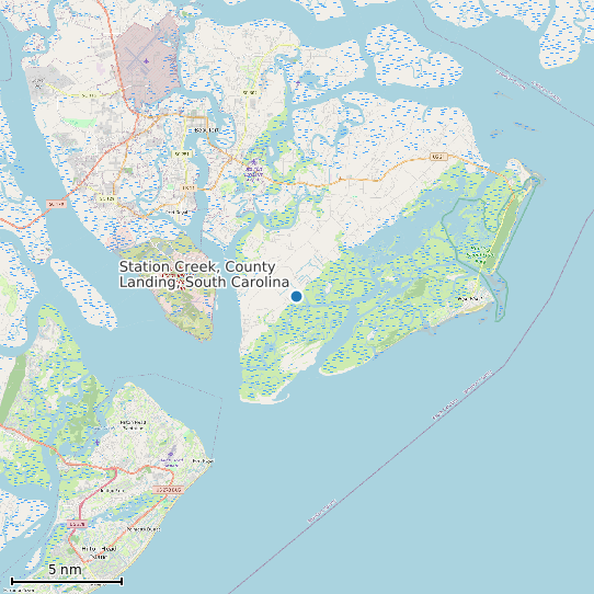 Map of Station Creek, County Landing, South Carolina Tide Prediction Station