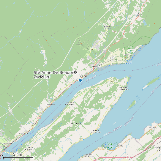 Map of Ste-Anne-De-Beaupr�, Qu�bec Tide Prediction Station