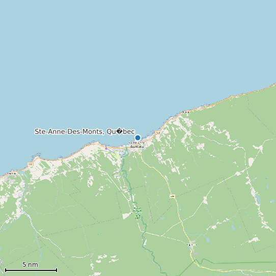 Map of Ste-Anne-Des-Monts, Qu�bec Tide Prediction Station