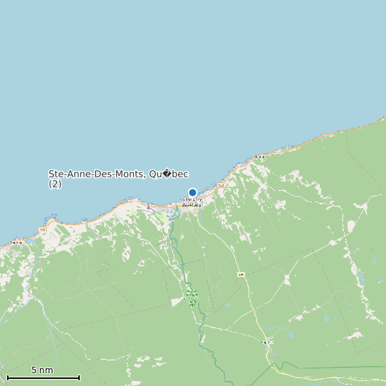 Map of Ste-Anne-Des-Monts, Qu�bec (2) Tide Prediction Station