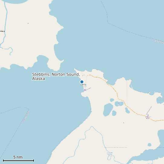 Map of Stebbins, Norton Sound, Alaska Tide Prediction Station