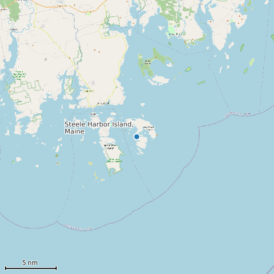 Map of Steele Harbor Island, Maine Tide Prediction Station