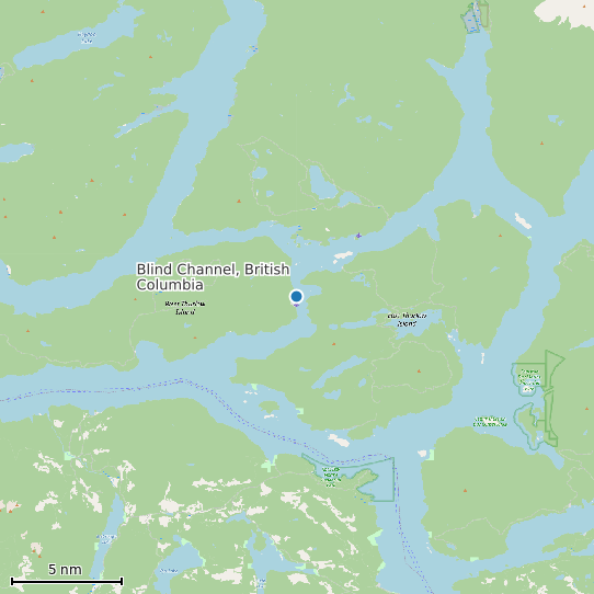 Map of Blind Channel, British Columbia Tide Prediction Station