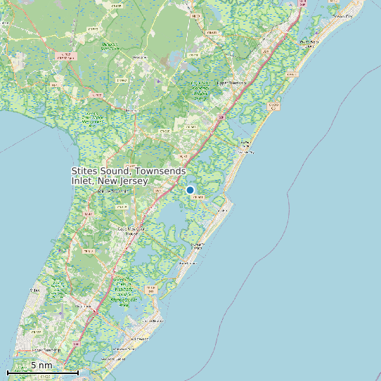 Map of Stites Sound, Townsends Inlet, New Jersey Tide Prediction Station