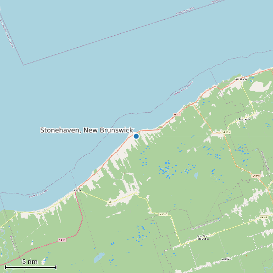 Map of Stonehaven, New Brunswick Tide Prediction Station