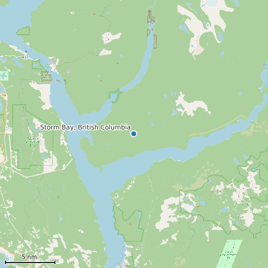 Map of Storm Bay, British Columbia Tide Prediction Station