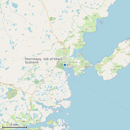 Map of Stornoway, Isle of Lewis, Scotland Tide Prediction Station