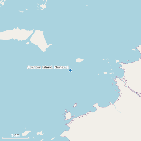 Map of Strutton Island, Nunavut Tide Prediction Station