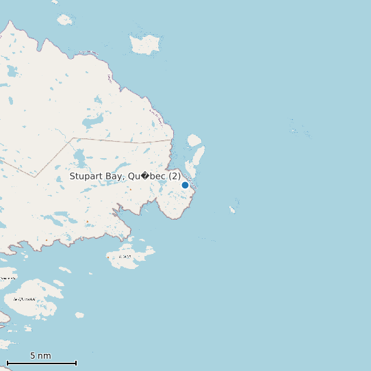 Map of Stupart Bay, Qu�bec (2) Tide Prediction Station