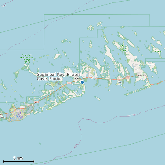 Map of Sugarloaf Key, Pirates Cove, Florida Tide Prediction Station