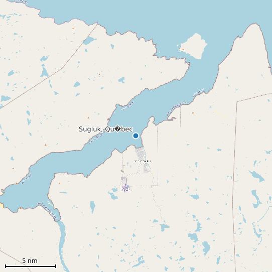 Map of Sugluk, Qu�bec Tide Prediction Station