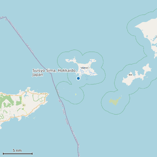Map of Suisyo Sima, Hokkaido, Japan Tide Prediction Station