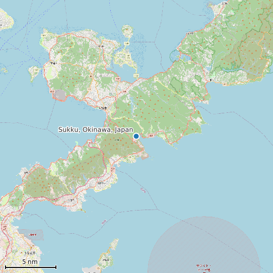 Map of Sukku, Okinawa, Japan Tide Prediction Station
