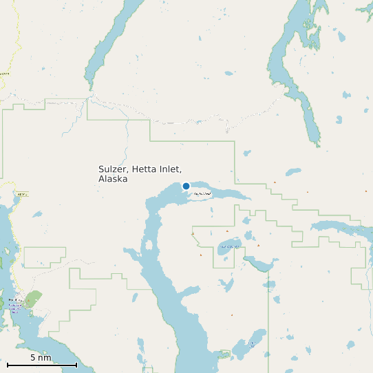 Map of Sulzer, Hetta Inlet, Alaska Tide Prediction Station