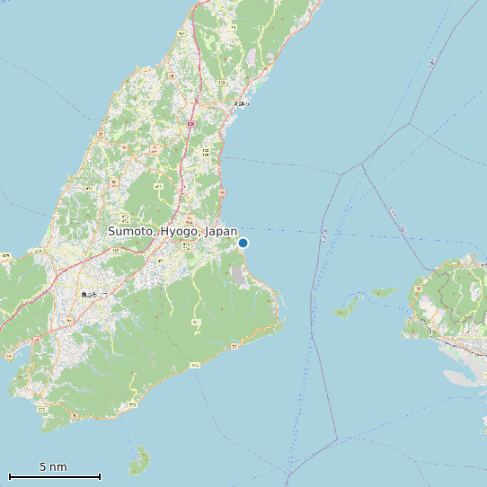 Map of Sumoto, Hyogo, Japan Tide Prediction Station