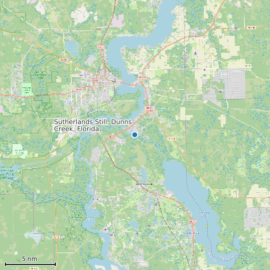 Map of Sutherlands Still, Dunns Creek, Florida Tide Prediction Station