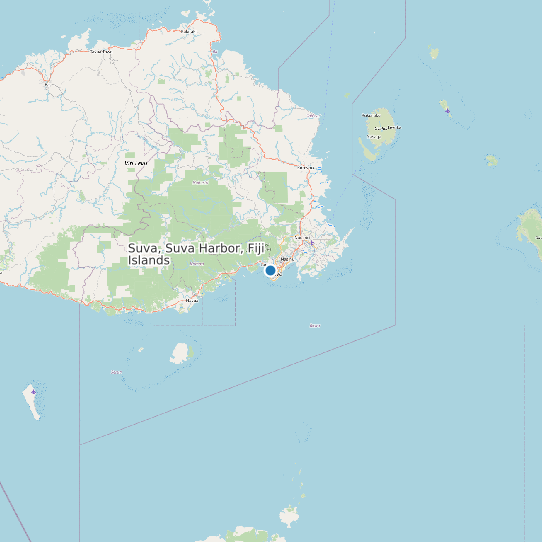Suva, Suva Harbor, Fiji Islands map