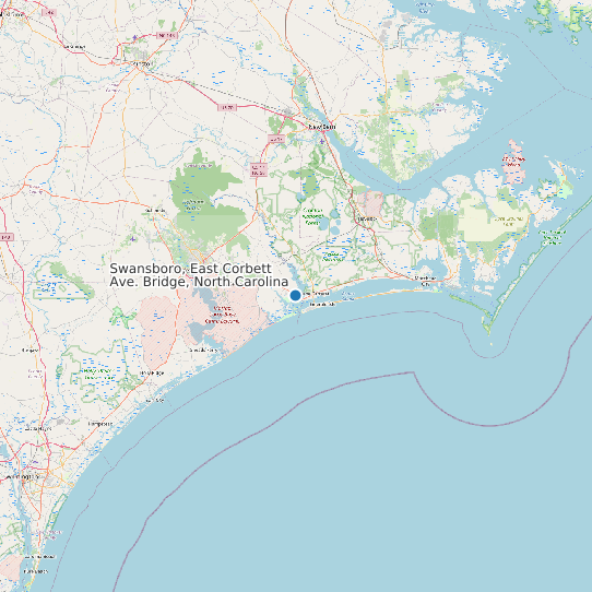 Map of Swansboro, East Corbett Ave. Bridge, North Carolina Tide Prediction Station