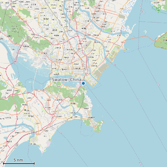 Map of Swatow, China Tide Prediction Station