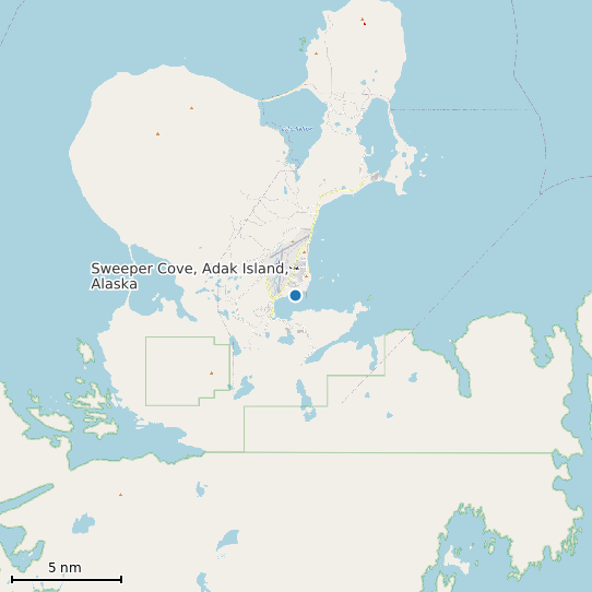 Map of Sweeper Cove, Adak Island, Alaska Tide Prediction Station