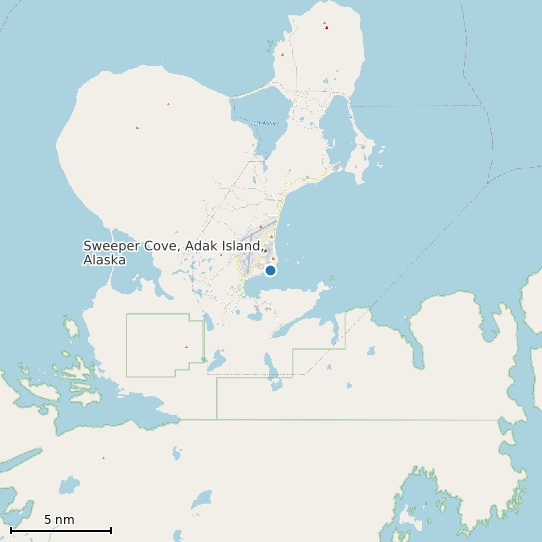 Map of Sweeper Cove, Adak Island, Alaska Tide Prediction Station
