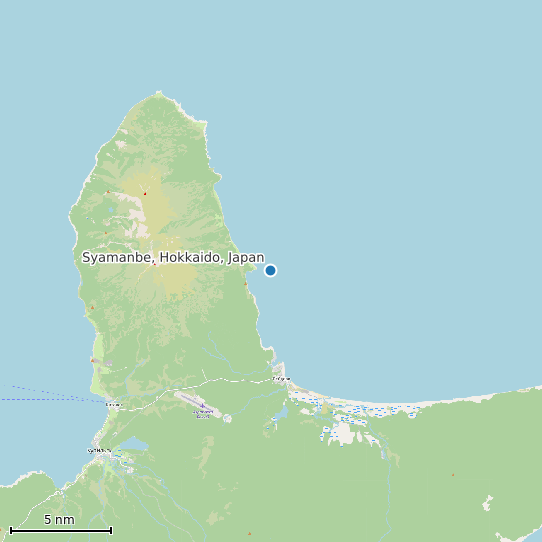 Map of Syamanbe, Hokkaido, Japan Tide Prediction Station