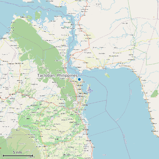 Map of Tacloban, Philippines Tide Prediction Station