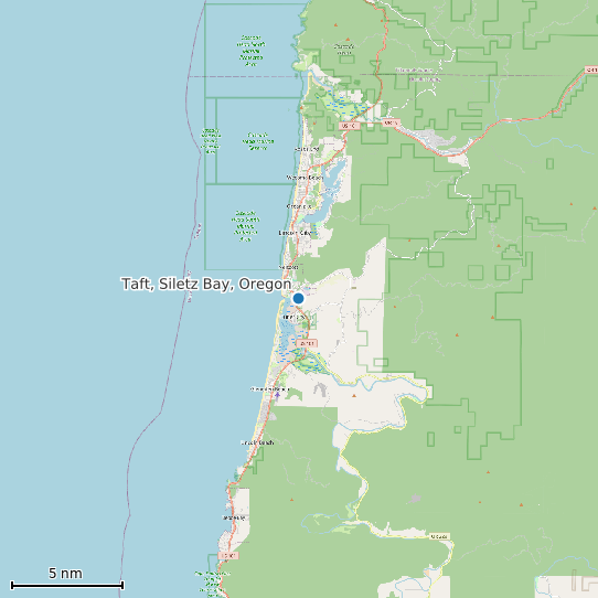 Map of Taft, Siletz Bay, Oregon Tide Prediction Station