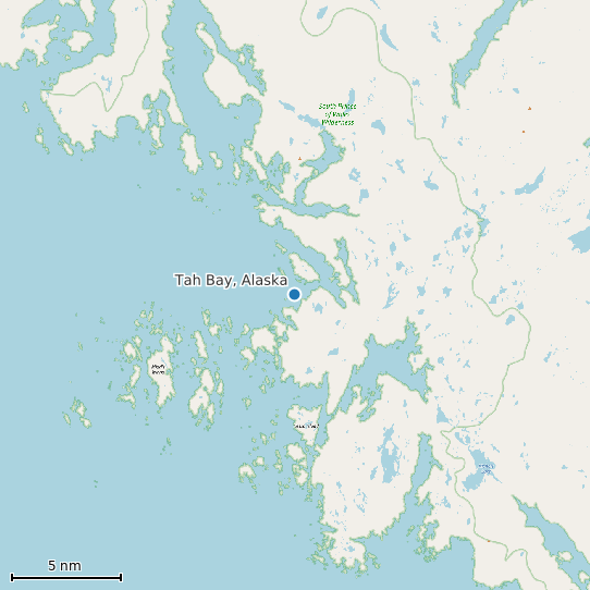 Map of Tah Bay, Alaska Tide Prediction Station
