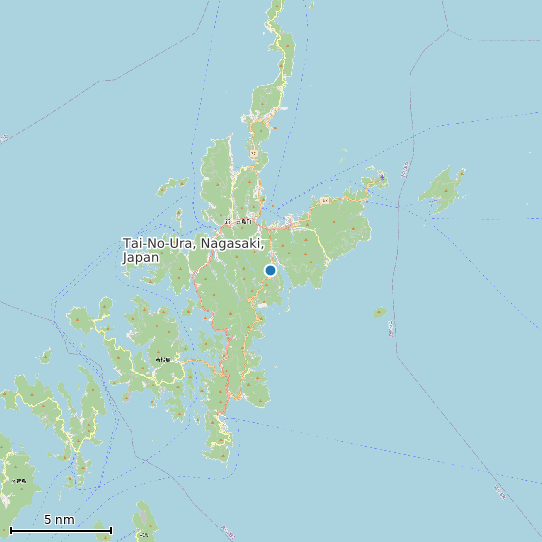 Map of Tai-No-Ura, Nagasaki, Japan Tide Prediction Station