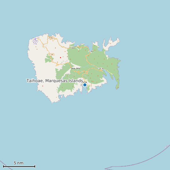 Map of Taihoae, Marquesas Islands Tide Prediction Station