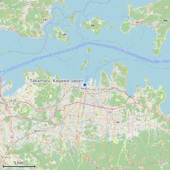 Map of Takamatu, Kagawa, Japan Tide Prediction Station