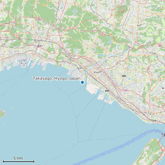Map of Takasago, Hyogo, Japan Tide Prediction Station