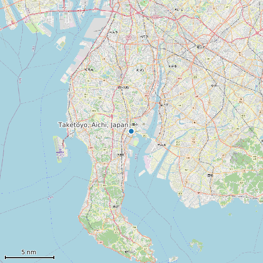 Map of Taketoyo, Aichi, Japan Tide Prediction Station