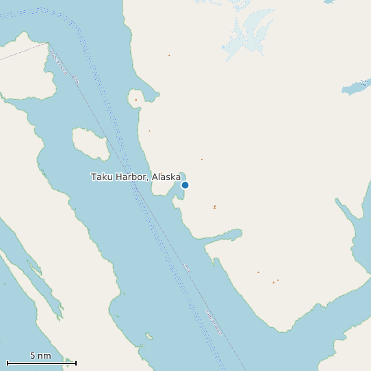 Map of Taku Harbor, Alaska Tide Prediction Station