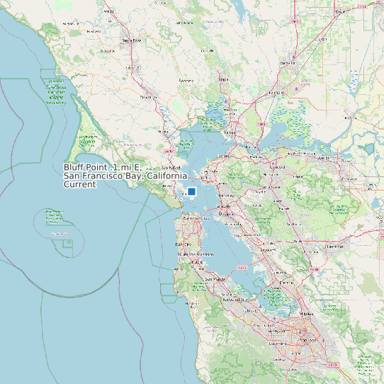Map of Bluff Point .1 mi E, San Francisco Bay, California Current Prediction Station