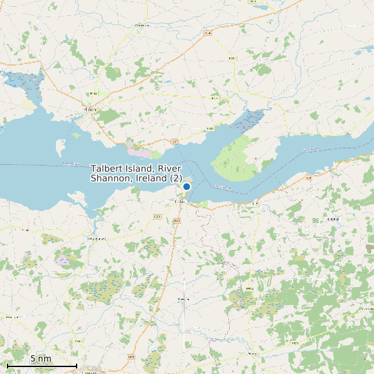 Map of Talbert Island, River Shannon, Ireland (2) Tide Prediction Station