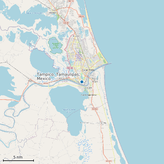 Map of Tampico, Tamaulipas, Mexico Tide Prediction Station