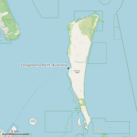 Map of Tangalooma Point, Australia Tide Prediction Station