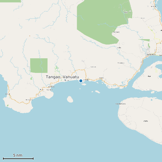 Map of Tangao, Vanuatu Tide Prediction Station