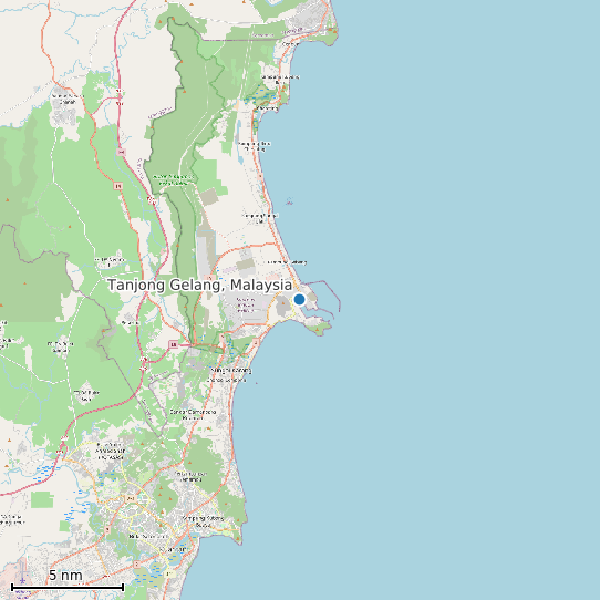 Map of Tanjong Gelang, Malaysia Tide Prediction Station