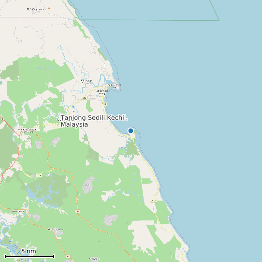 Map of Tanjong Sedili Kechil, Malaysia Tide Prediction Station
