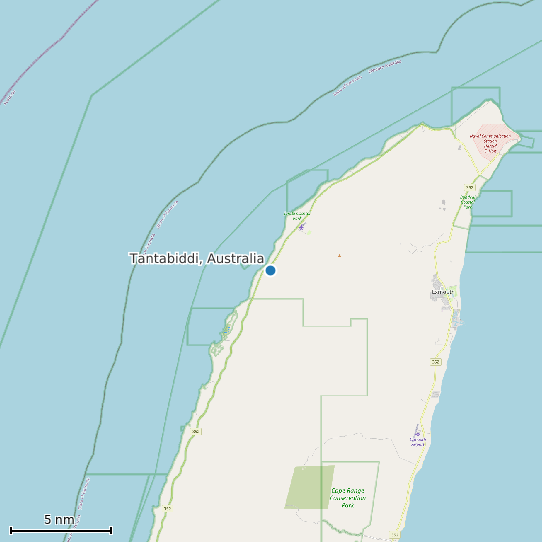 Map of Tantabiddi, Australia Tide Prediction Station